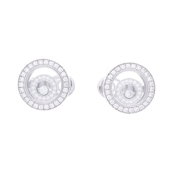 Boucles d'oreilles CHOPARD "Happy Spirit" en or blanc et diamants - Castafiore