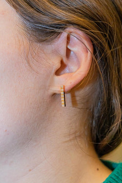 Boucles d'oreilles CHOPARD Puces Ice cube or rose et diamants - Castafiore