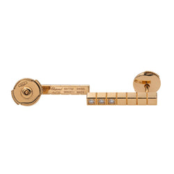 Boucles d'oreilles CHOPARD Puces Ice cube or rose et diamants - Castafiore