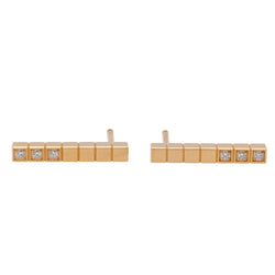 Boucles d'oreilles CHOPARD Puces Ice cube or rose et diamants - Castafiore