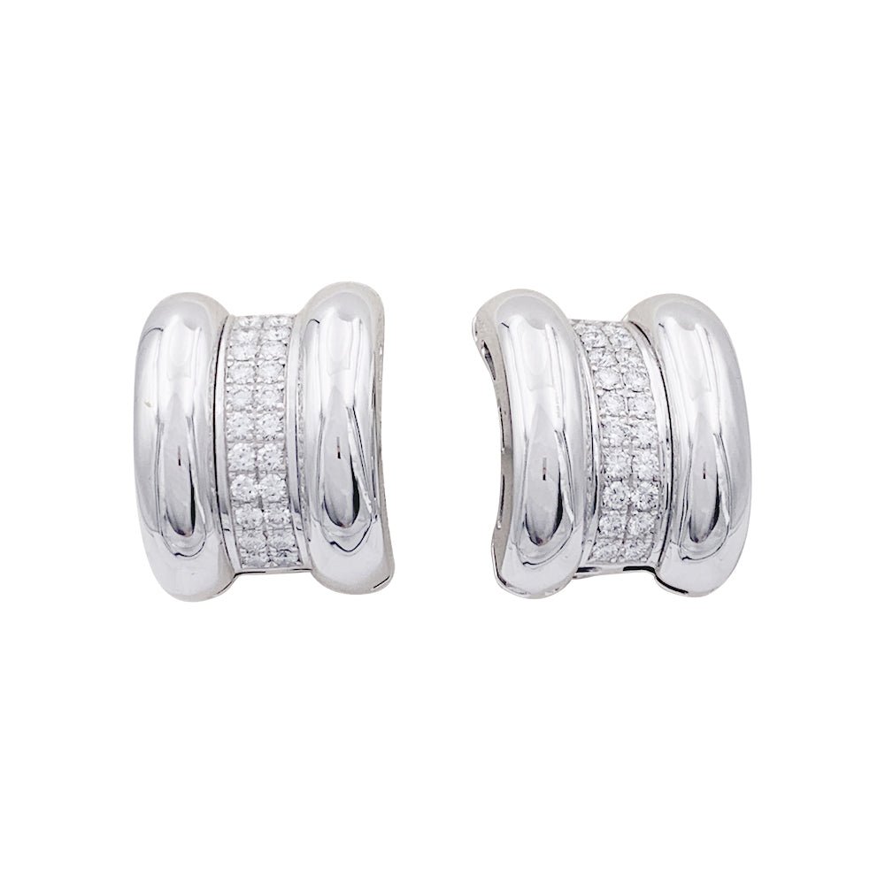 Boucles d’oreilles CHOPARD "Strada" en or blanc et diamants - Castafiore