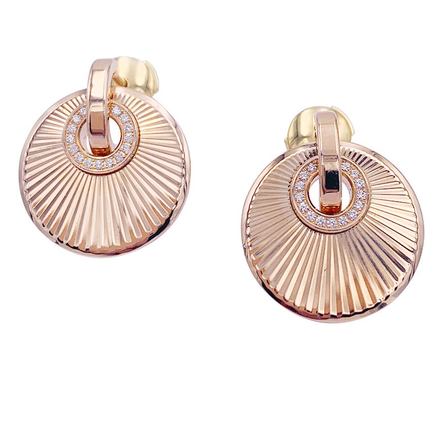 Earrings CHOPARD Xtravaganza in pink gold and diamonds