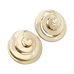 Boucles d'oreilles Clip BULGARI Tourbillon en or jaune - Castafiore