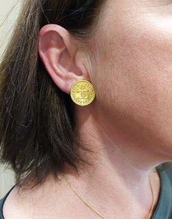 Boucles d'oreilles Clip CHANEL "Pièces De Monnaie" - Castafiore