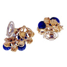 Boucles d'oreilles Clip CHAUMET en or jaune, lapis-lazuli et diamants - Castafiore