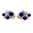 Boucles d'oreilles Clip CHAUMET en or jaune, lapis-lazuli et diamants - Castafiore