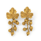 Boucles d'oreilles Clip Claude LALANNE "Groseilles", en bronze doré - Castafiore