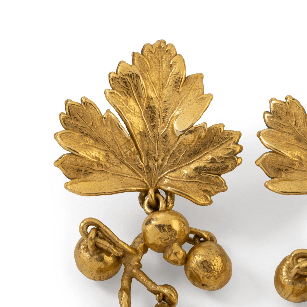Boucles d'oreilles Clip Claude LALANNE "Groseilles", en bronze doré - Castafiore