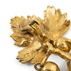 Boucles d'oreilles Clip Claude LALANNE "Groseilles", en bronze doré - Castafiore