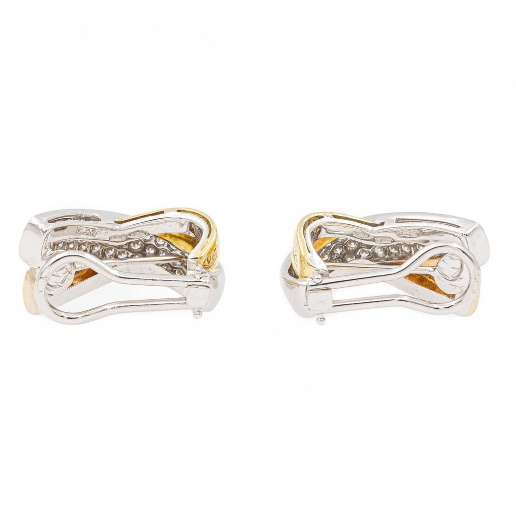 Boucles d'oreilles Clips en or blanc et diamant - Castafiore