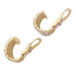 Boucles d'oreilles Clips en or jaune et diamants. - Castafiore