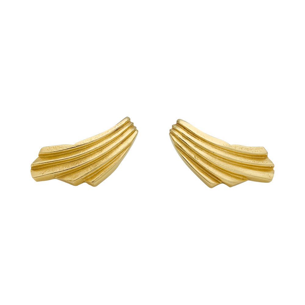 Boucles d'oreilles Clips LALAOUNIS "Drapé" en or jaune - Castafiore