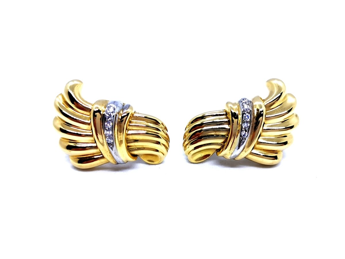 Boucles d'oreilles Clips Or jaune Diamant - Castafiore