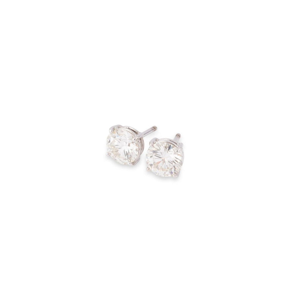 Boucles d'oreilles "Clous" en or blanc et diamants - Castafiore