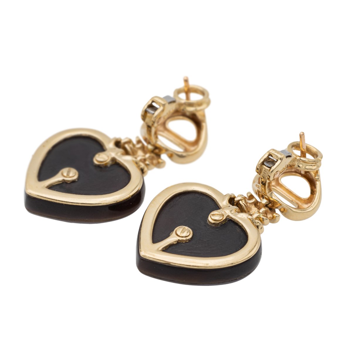Boucles d'oreilles Coeur Or jaune Nacre - Castafiore
