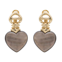 Boucles d'oreilles Coeur Or jaune Nacre - Castafiore