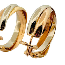Boucles d'oreilles Créoles CARTIER "Trinity" en 3 ors - Castafiore