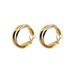Boucles d'oreilles Créoles CARTIER "Trinity" en 3 ors - Castafiore