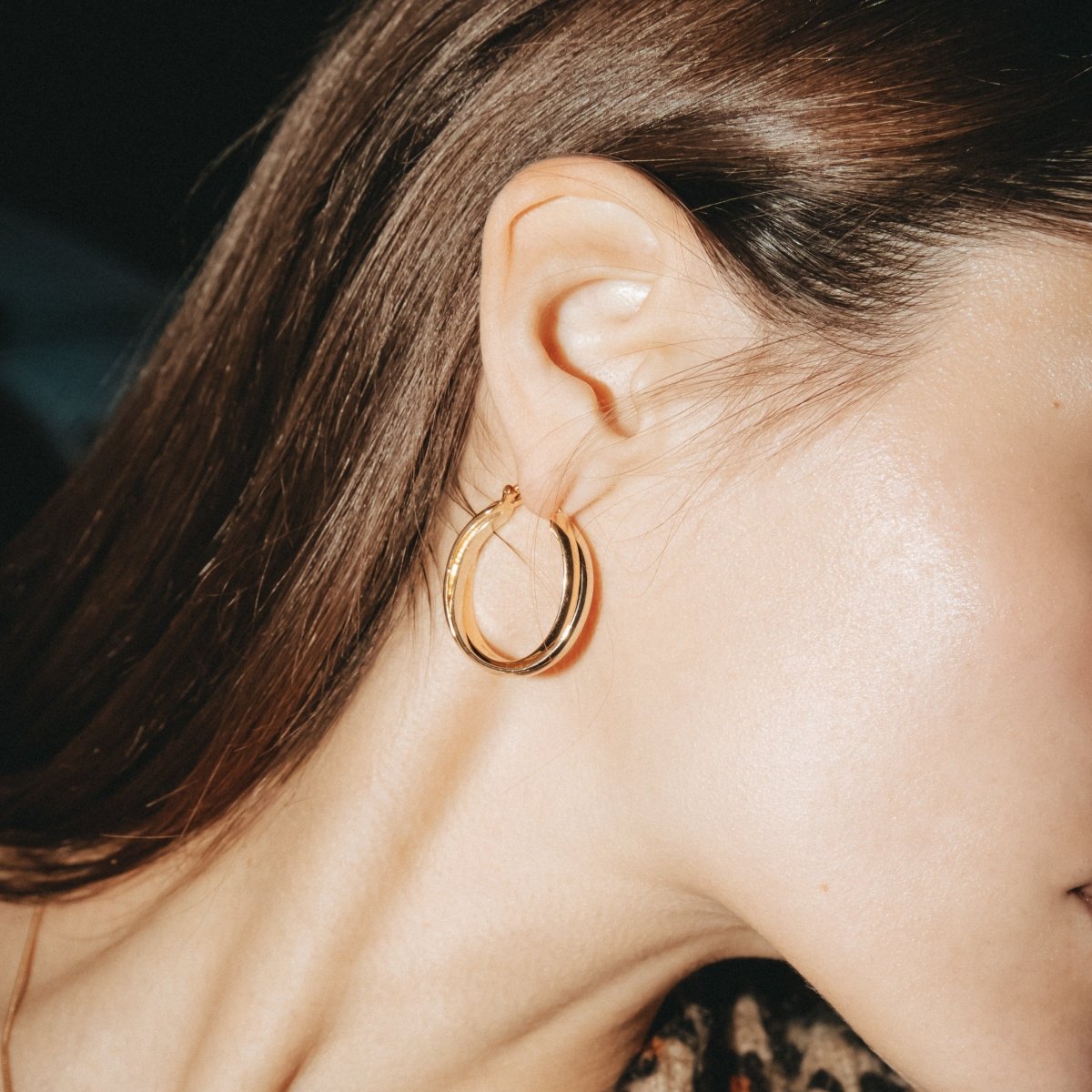 Boucles d'oreilles Créoles CARTIER "Trinity" en 3 ors - Castafiore