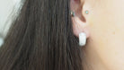 Boucles d'oreilles Créoles en or blanc et diamants - Castafiore