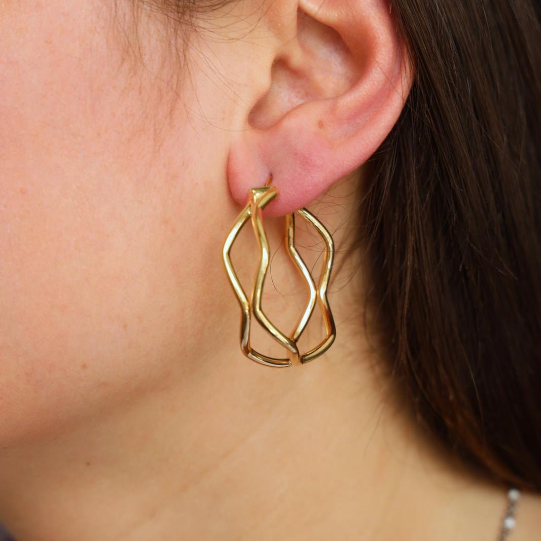 Boucles d'oreilles Créoles en or jaune - Castafiore