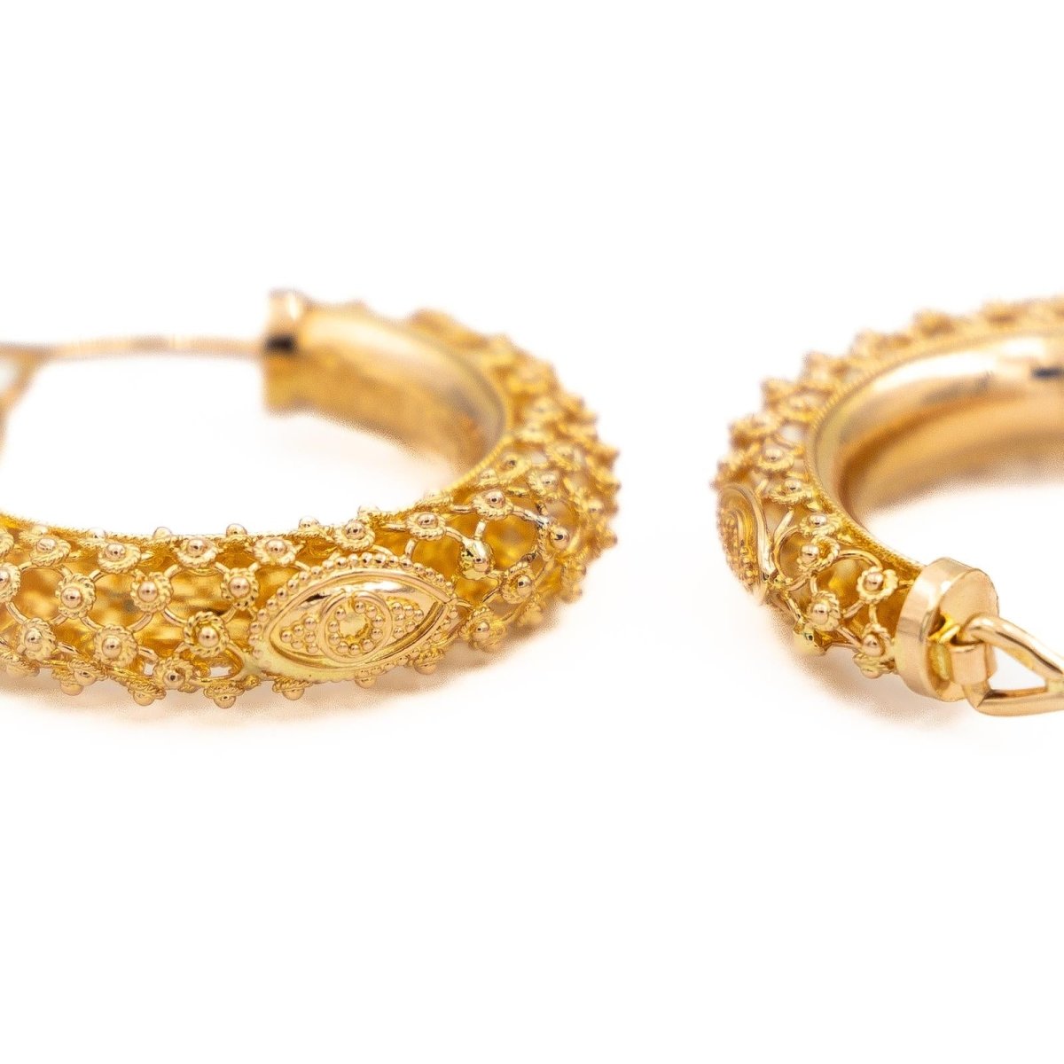 Boucles d'oreilles Créoles en or jaune - Castafiore