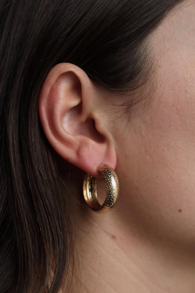 Boucles d'oreilles Créoles en or jaune - Castafiore