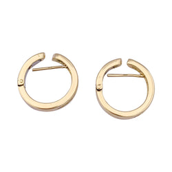 Boucles d'oreilles créoles en or jaune et diamants - Castafiore