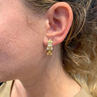 Boucles d'oreilles créoles en or jaune et diamants - Castafiore