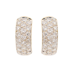 Boucles d'oreilles Créoles en or jaune et diamants - Castafiore