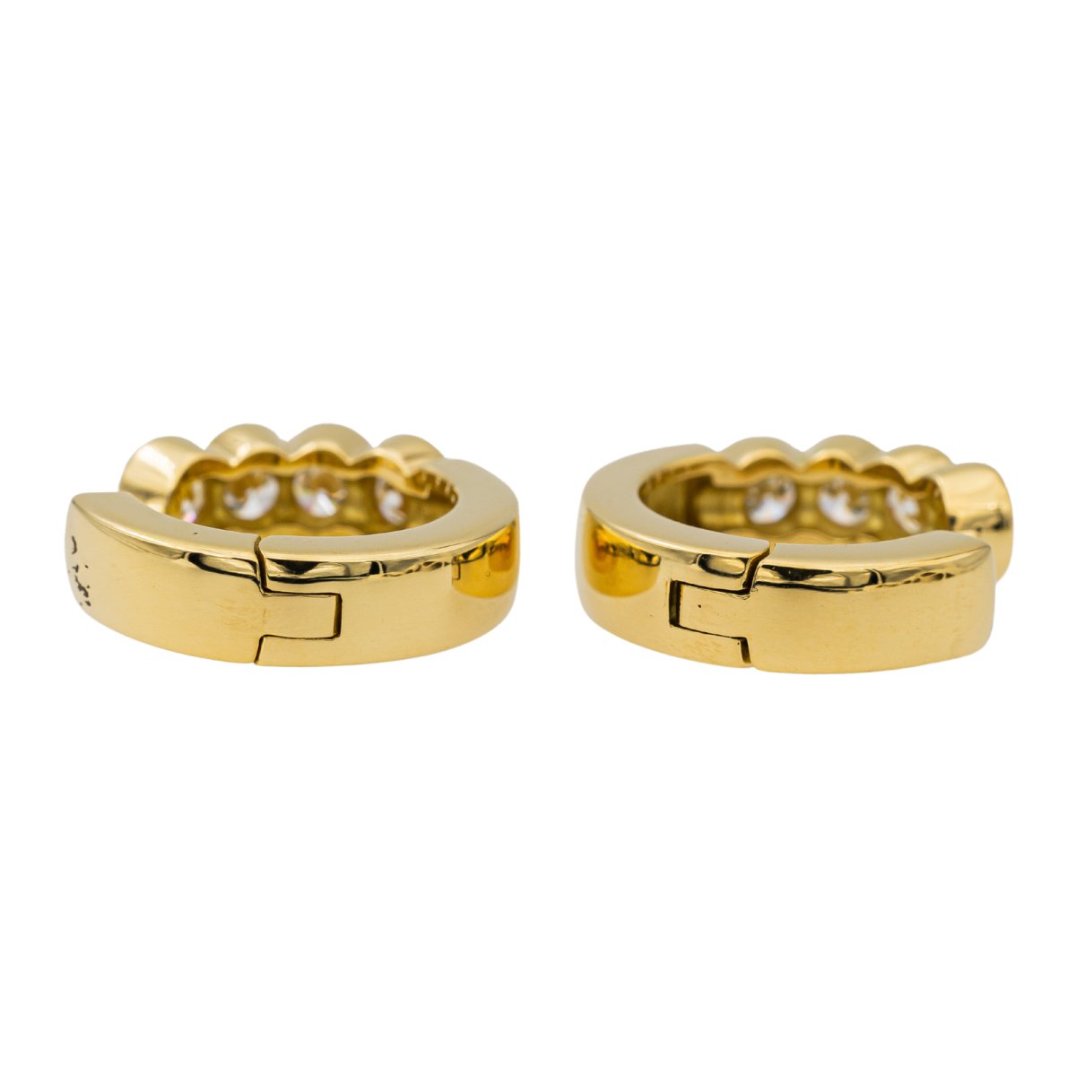 Boucles d'oreilles Créoles Or jaune Diamant - Castafiore