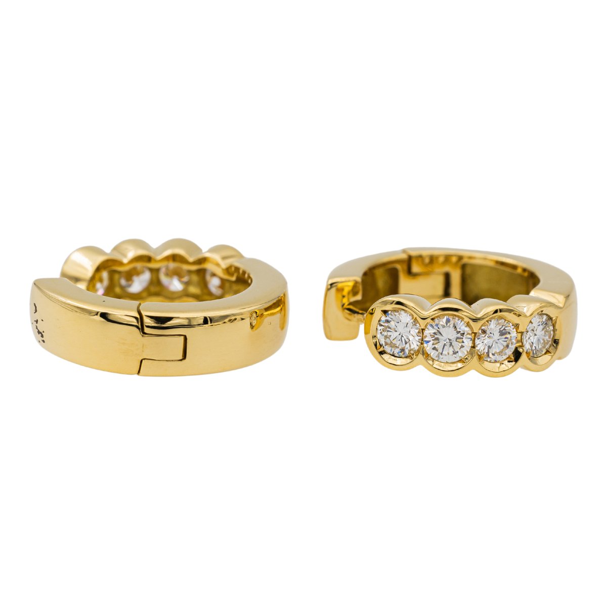 Boucles d'oreilles Créoles Or jaune Diamant - Castafiore