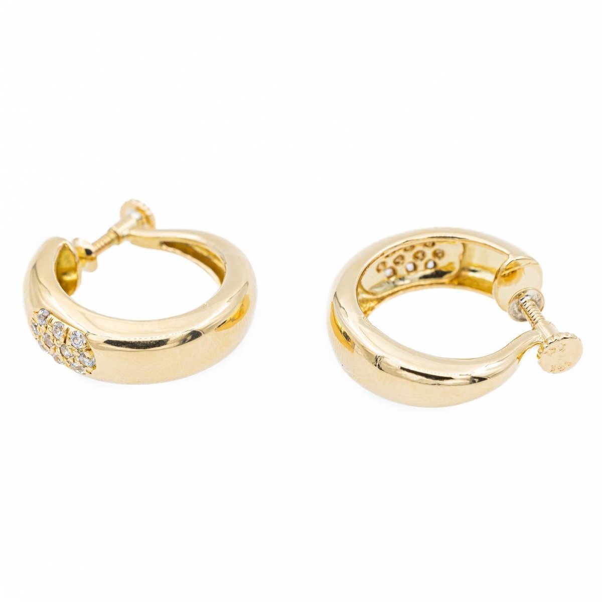 Boucles d'oreilles Créoles Or jaune Diamant - Castafiore