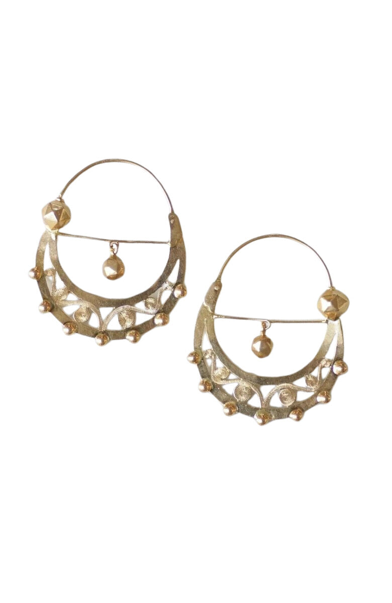 Boucles d'oreilles créoles Savoyardes en or - Castafiore