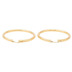 Boucles d'oreilles Créoles torsadées en or jaune - Castafiore