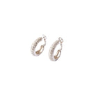 Boucles d'oreilles Demi-Créoles en or blanc et diamants - Castafiore