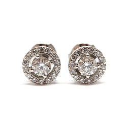 Boucles d’oreilles diamants or blanc 18 carats - Castafiore