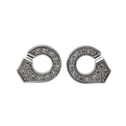 Boucles d'oreilles DINH VAN Menottes en or blanc et diamants - Castafiore
