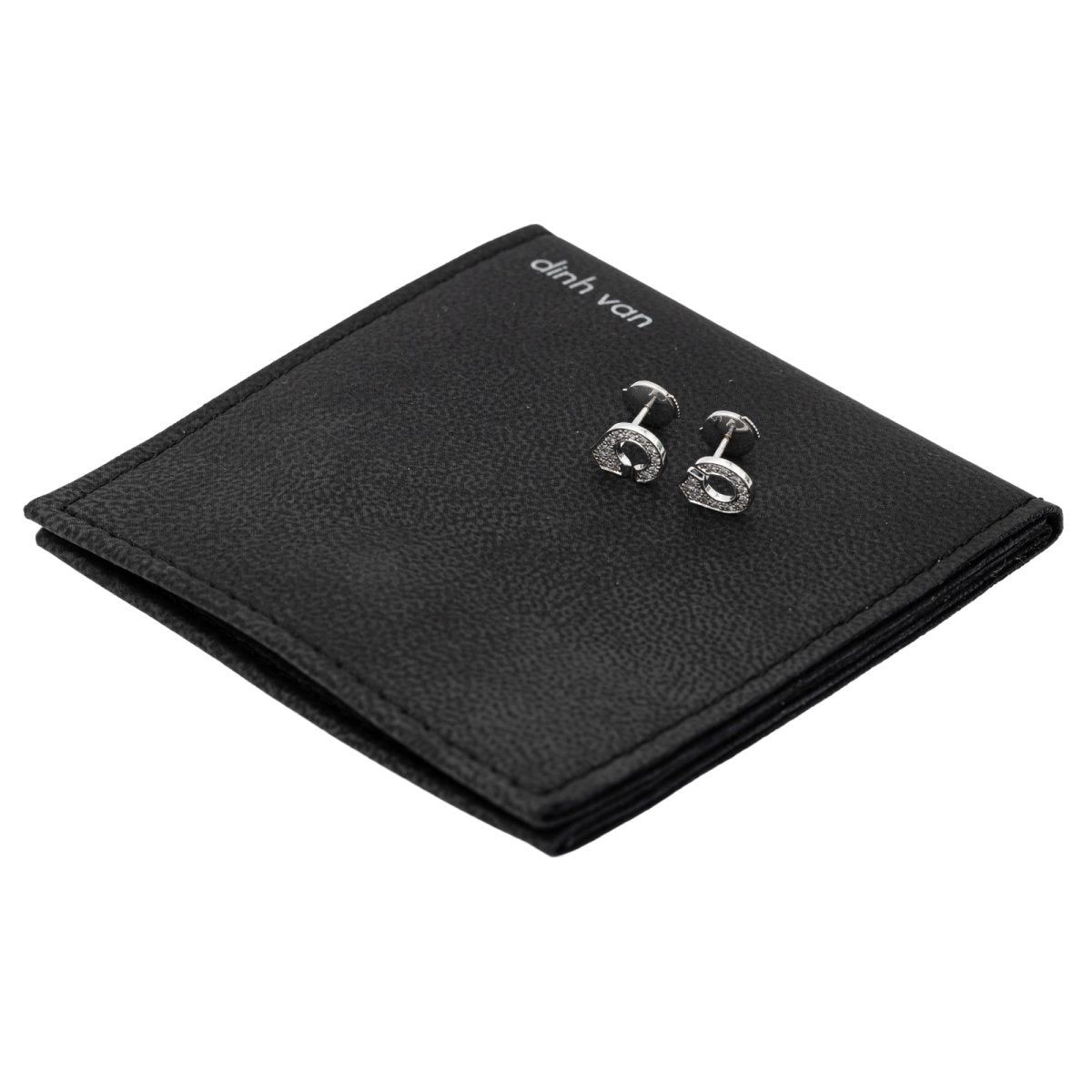 Boucles d'oreilles DINH VAN Menottes en or blanc et diamants - Castafiore