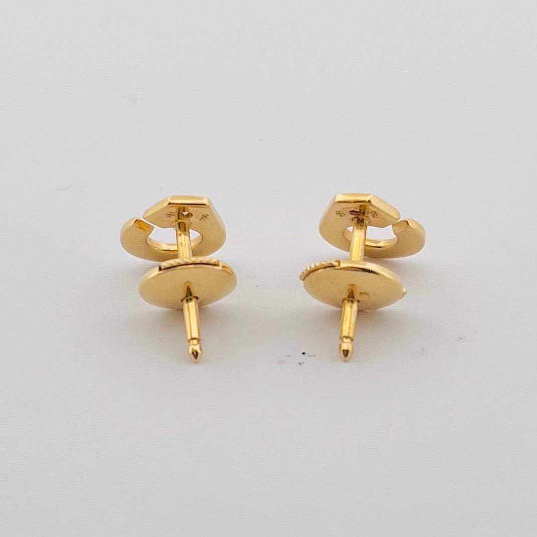 Boucles d'oreilles DINH VAN "Menottes" en or jaune et diamant - Castafiore