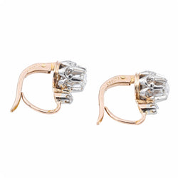 Boucles d'oreilles Dormeuses en 2 ors et diamants - Castafiore