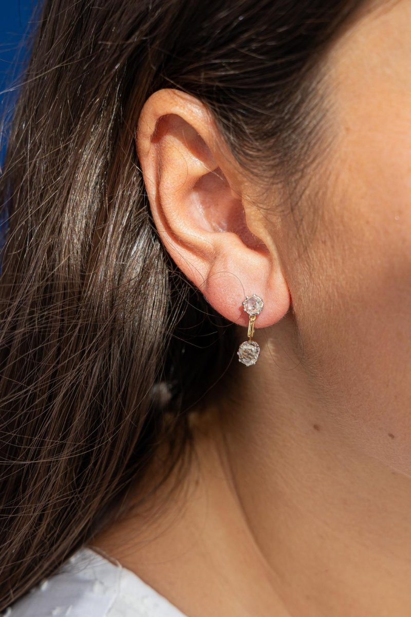 Boucles d'oreilles Dormeuses Or jaune Diamant - Castafiore