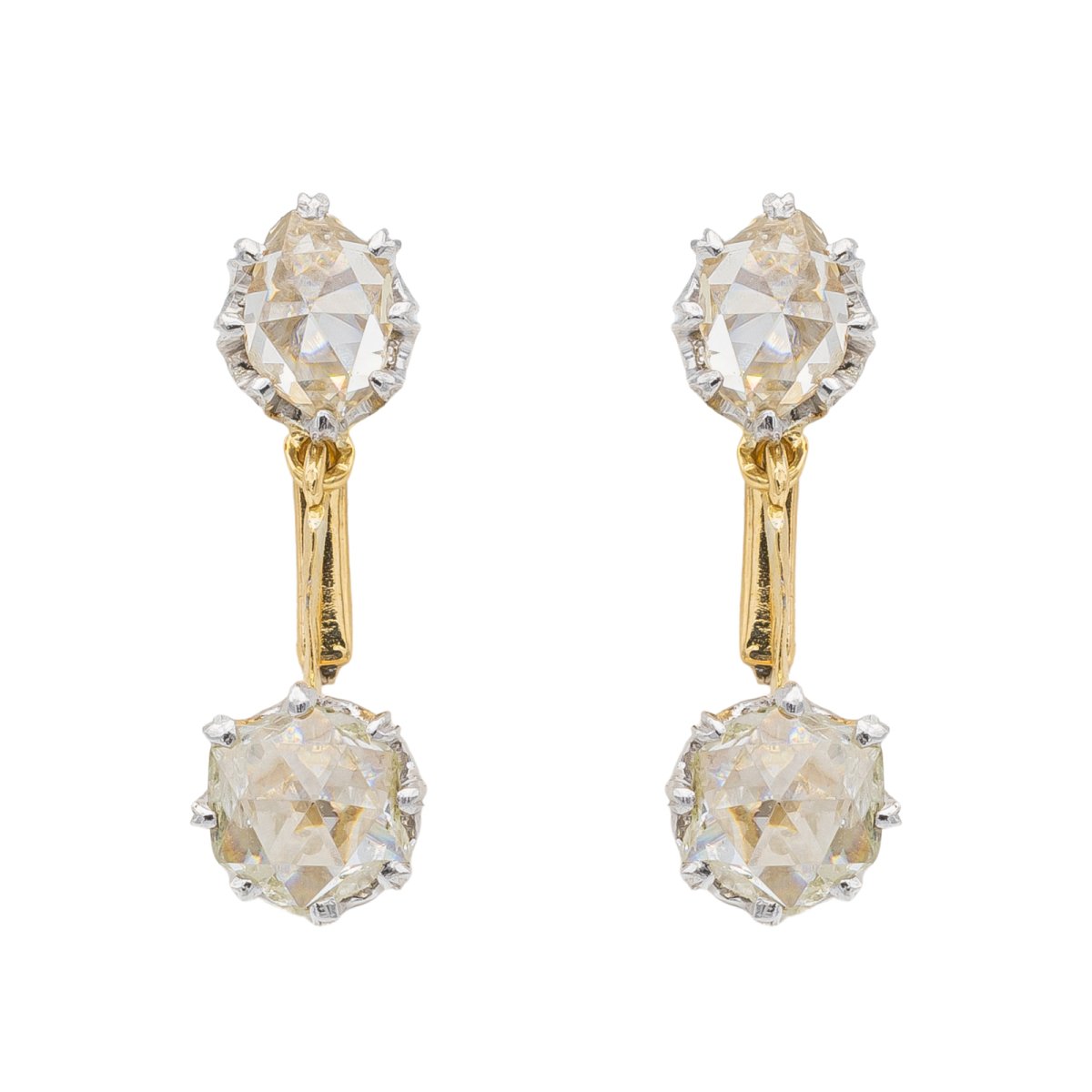 Boucles d'oreilles Dormeuses Or jaune Diamant - Castafiore