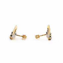 Boucles d'oreilles en 2 ors, diamants et saphirs - Castafiore