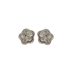 Boucles d'oreilles en or blanc et diamants - Castafiore