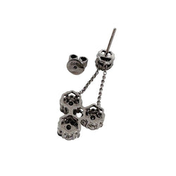 Boucles d'oreilles en or blanc et diamants - Castafiore
