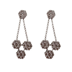 Boucles d'oreilles en or blanc et diamants - Castafiore