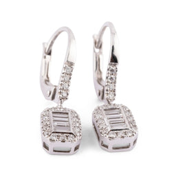 Boucles d'oreilles en or gris et diamant - Castafiore