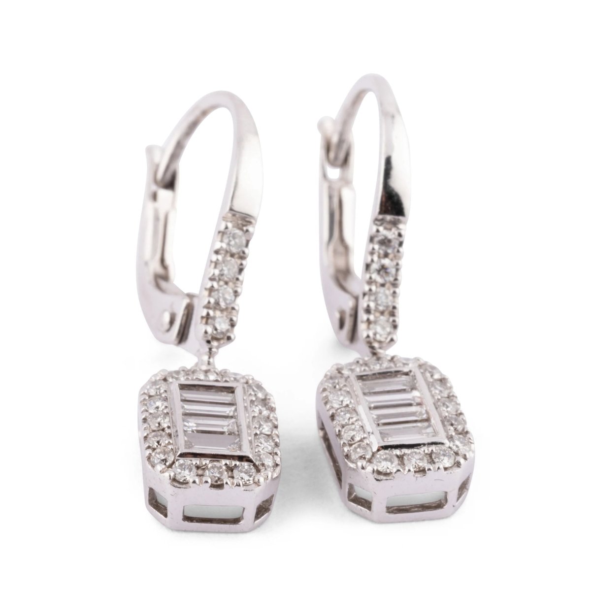 Boucles d'oreilles en or gris et diamant - Castafiore