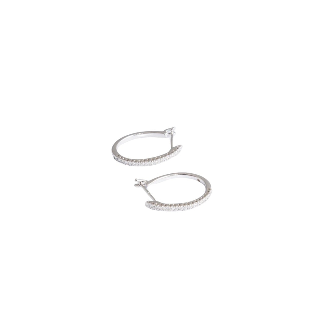 Boucles d'oreilles en or gris et diamants modèle "Créoles" - Castafiore